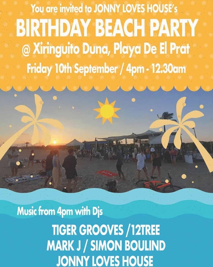 Beach Party ar Duna, el Prat Playa, Friday 10th from 4pm