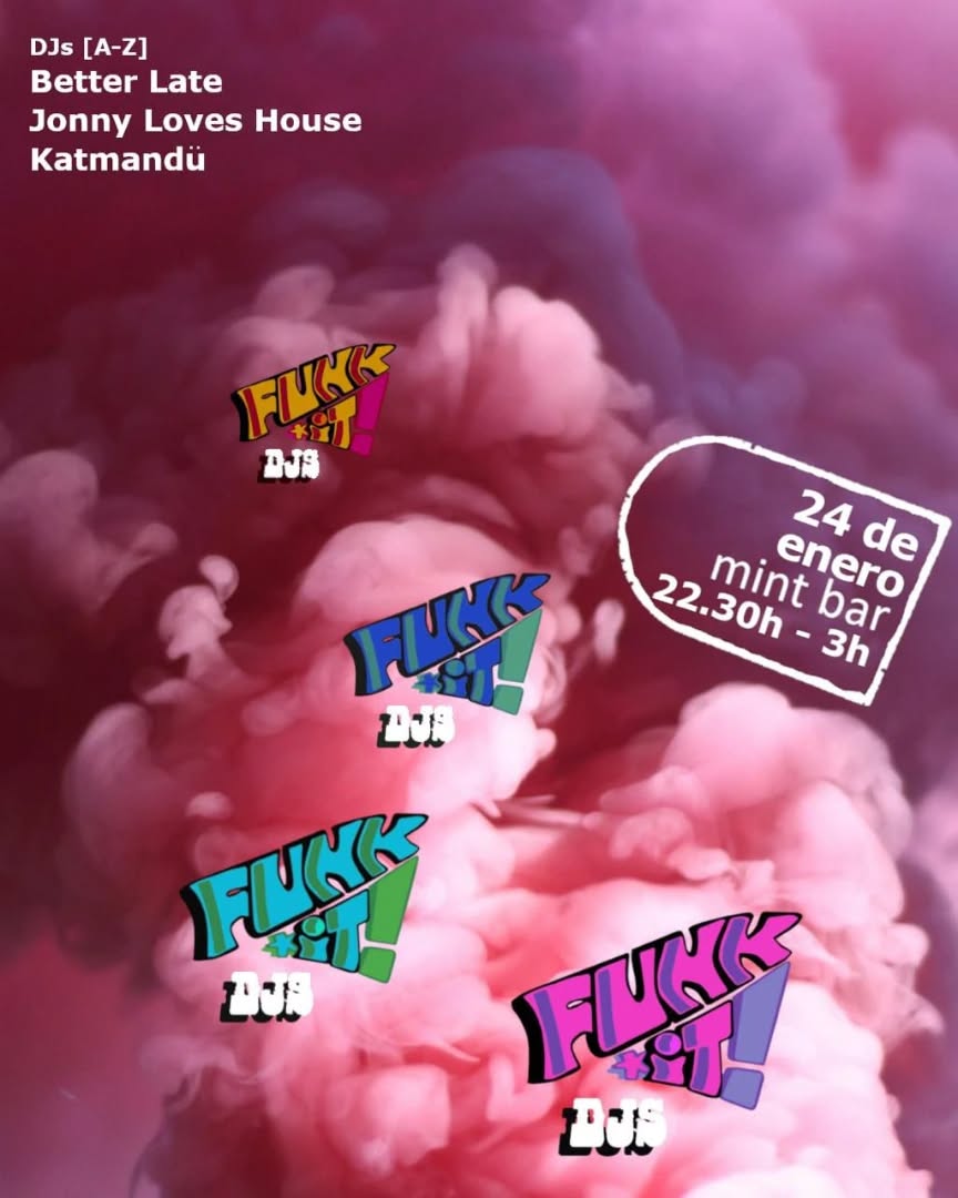 This Friday at Mint Bar I am DJing for Funk.it alongside Better Late and Katmandu. Free Entry from 10.30pm!