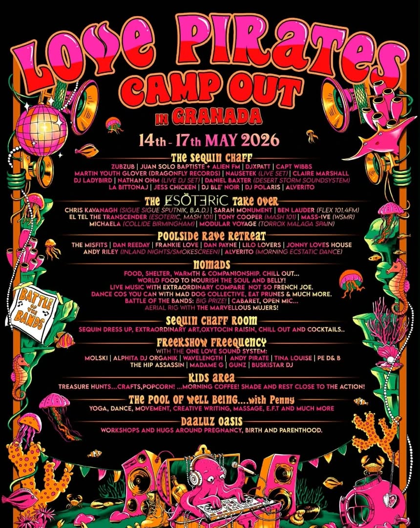 Love Pirates Festival, 14-17th May
Granada Spain - info in links